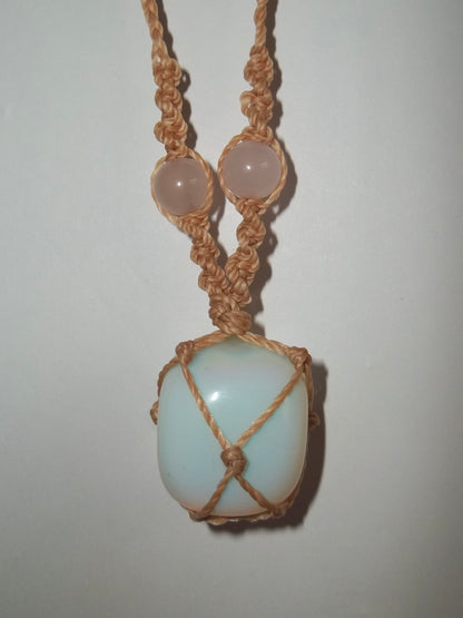 opalite w/ rose quartz beads ♡⁺₊